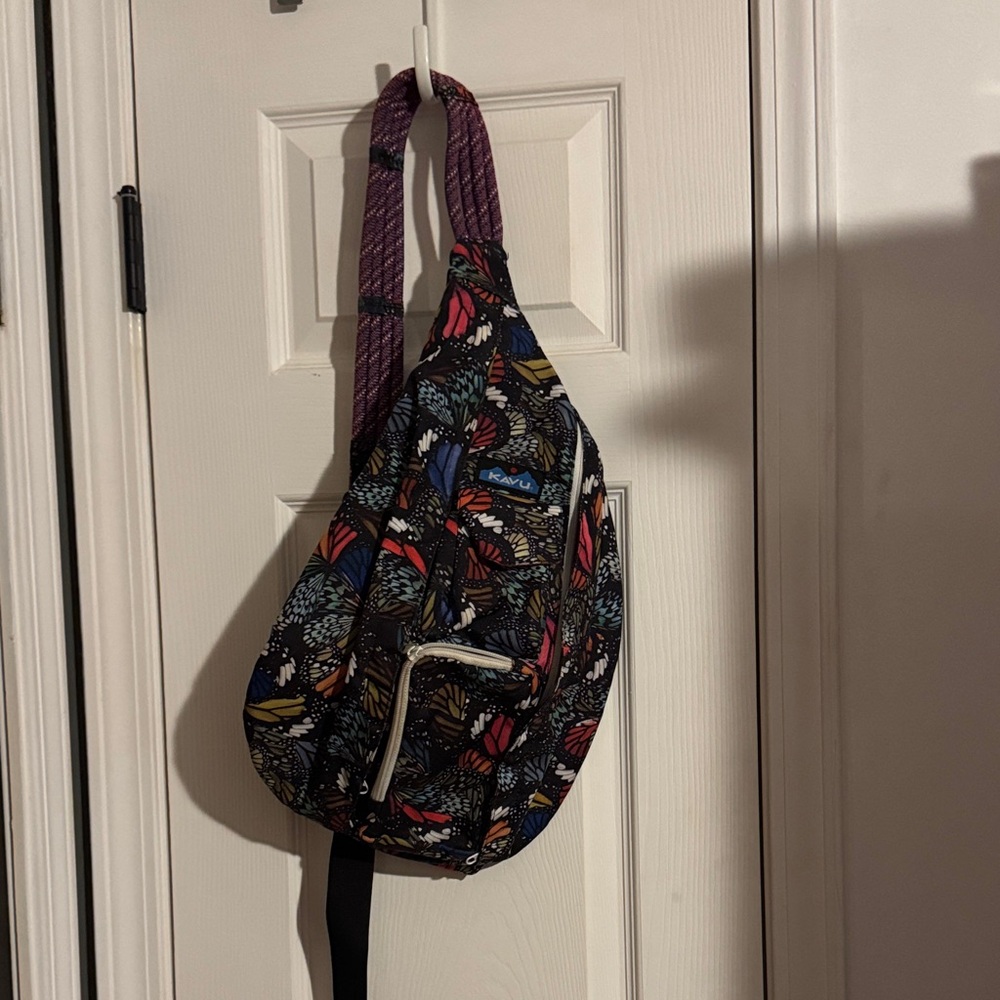 Kavu Multicolor Butterfly Crossbody Bag
